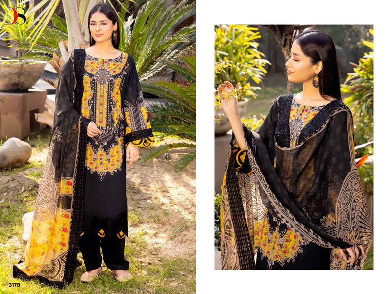 3 Pc Charizma Lawn Printed Suit with Embroidered Dupatta PEC22-72