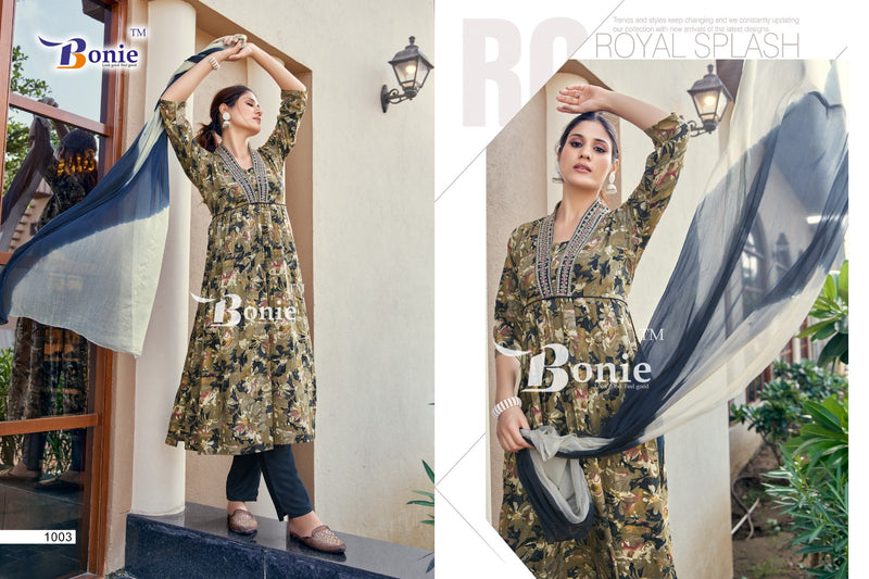 Bonie Cherry Rayon Printed Casual Wear Designer Kurti Collection