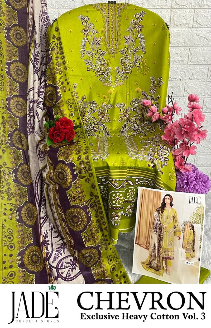 Jade Chevron Exclusive Heavy Cotton Vol 3 Lawn Cotton Salwar Kameez