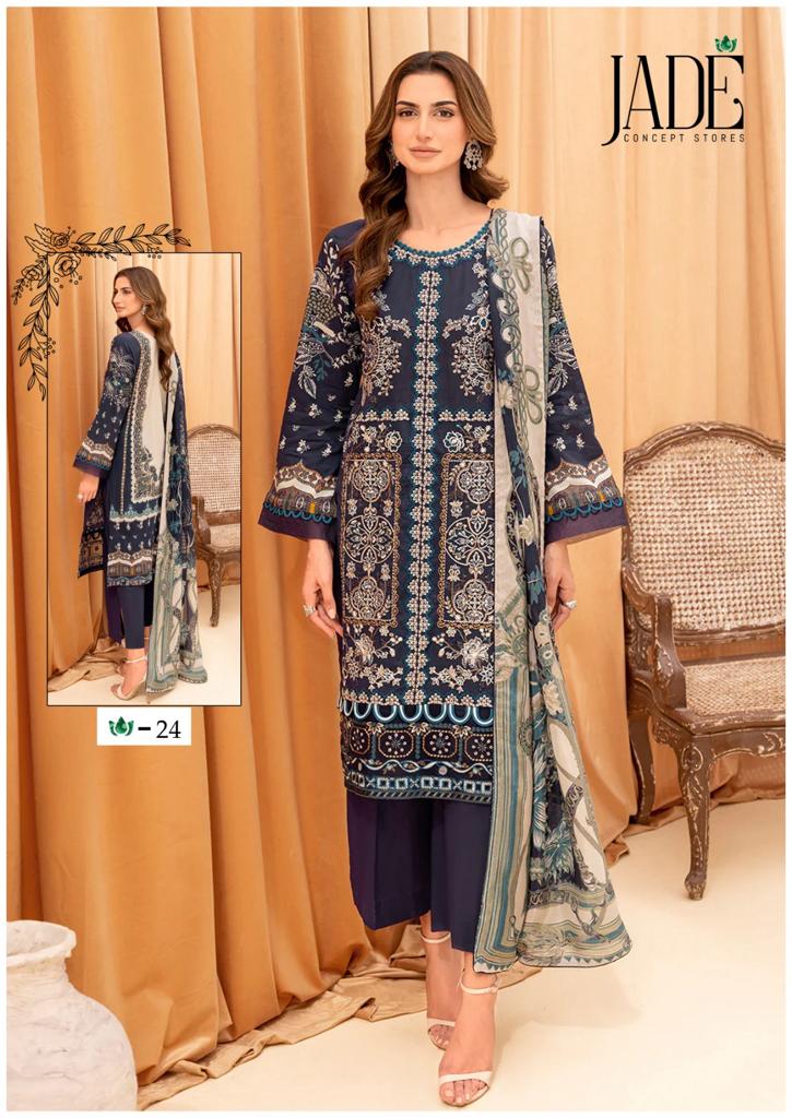 Jade Chevron Exclusive Heavy Cotton Vol 3 Lawn Cotton Salwar Kameez