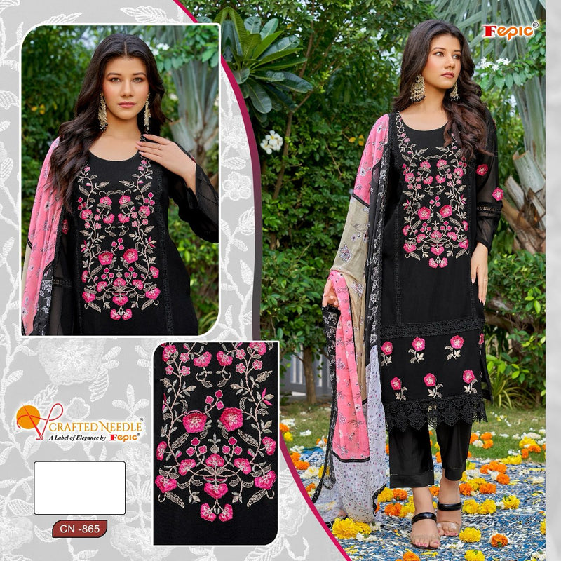 Fepic D No C No Cn 865 Georgette With Embroidery Work Readymade Suit