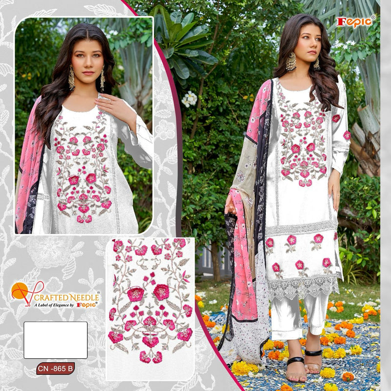 Fepic D No C No Cn 865 Georgette With Embroidery Work Readymade Suit