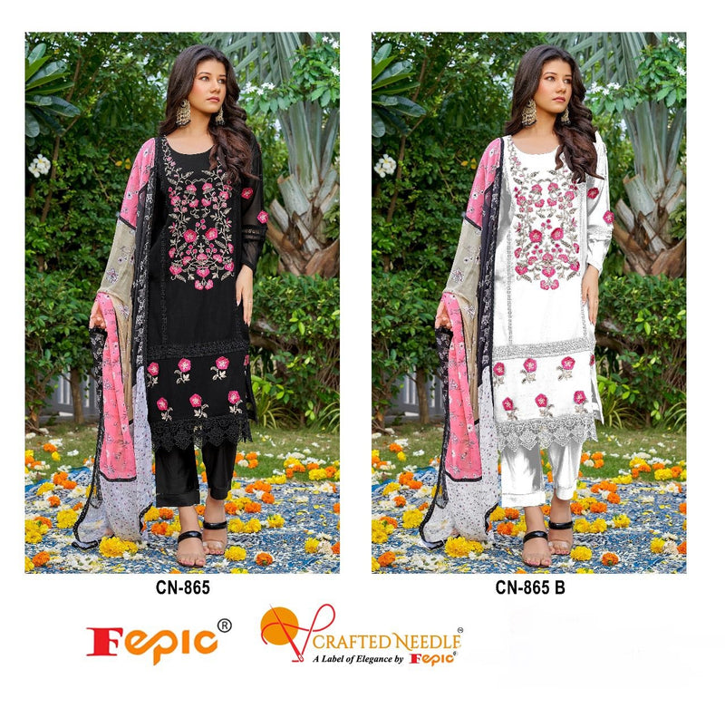 Fepic D No C No Cn 865 Georgette With Embroidery Work Readymade Suit
