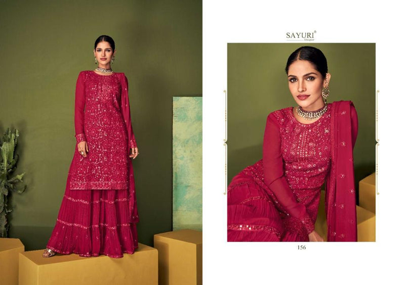 Sayuri Designer Colours Real Georgette With Heavy Designer Ready Made Sharara Suits