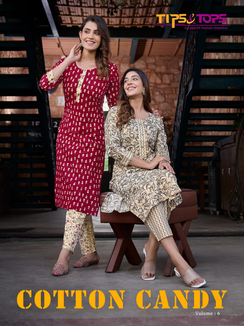 Tips And Tops Cotton Candy Vol 6 Cotton Printed Daily Wear Fancy Kurti