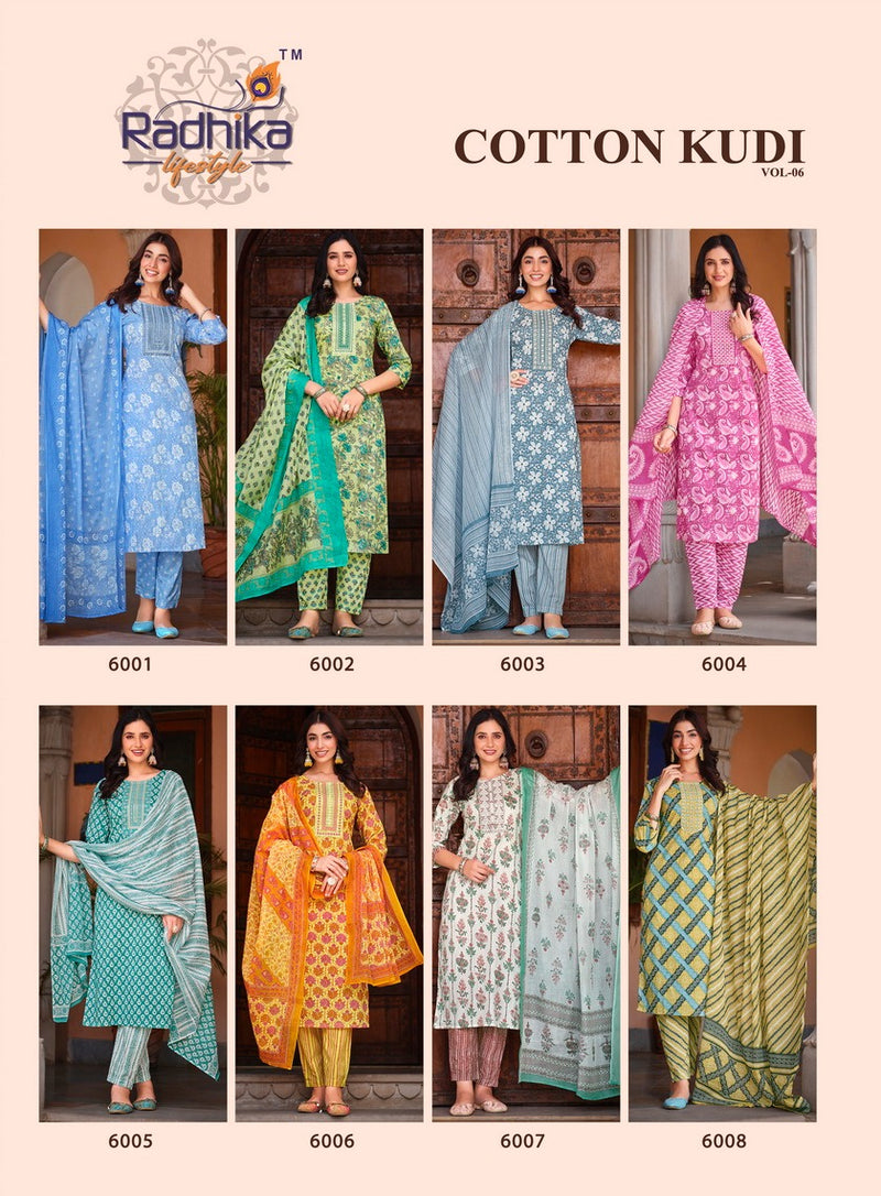 Radhika Lifestyle Cotton Kudi Vol 6 Cotton Printed Fancy Wear Kurti
