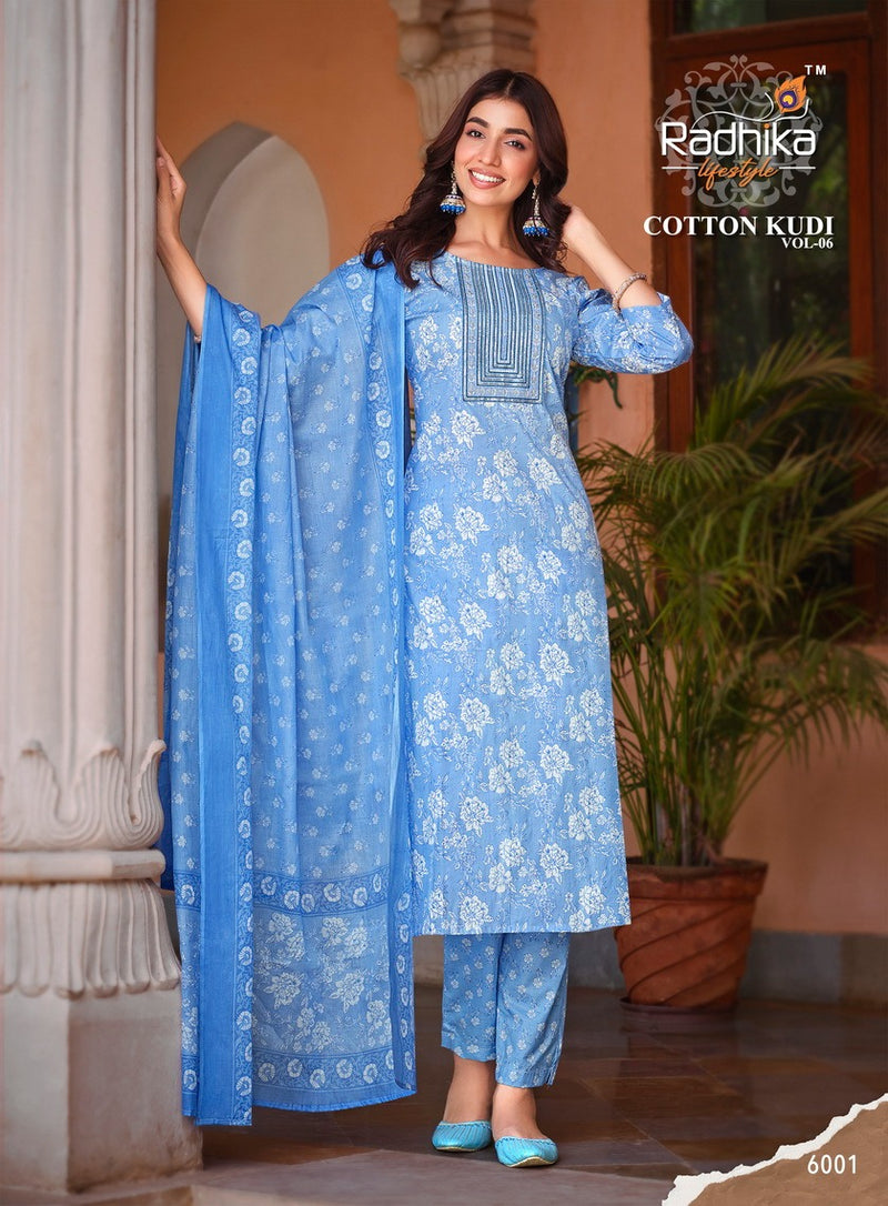 Radhika Lifestyle Cotton Kudi Vol 6 Cotton Printed Fancy Wear Kurti