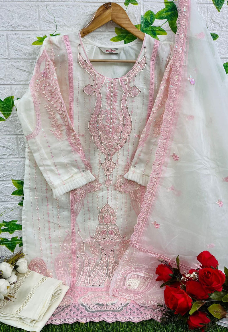 Deepsy Suits D 326 Organza With Beautiful Embroidery Designer Ready Made Pakistani Suits