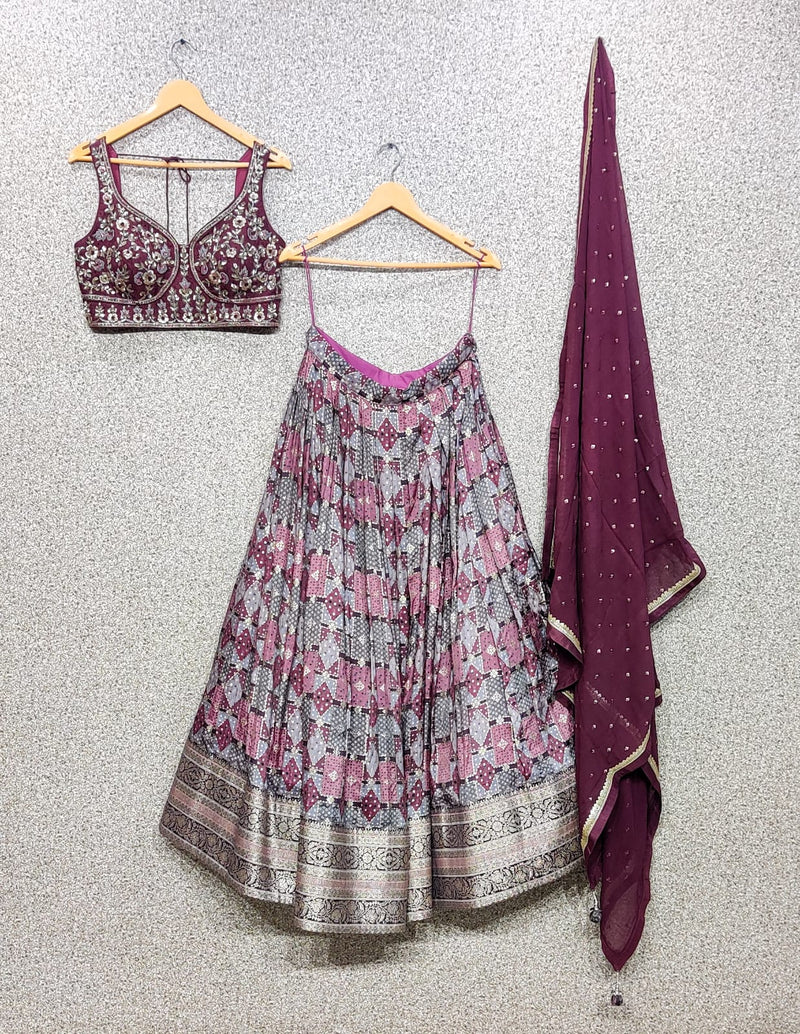 Mf D No 1172 Silk Embroidery Designer Readymade Lehnga Choli Collection