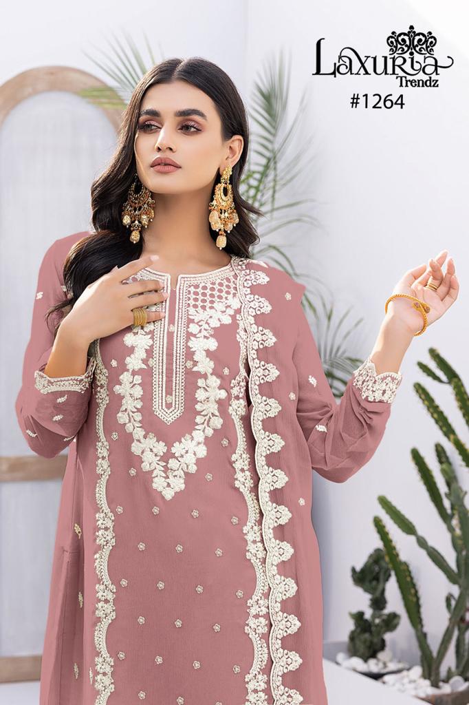 Laxuria Trendz D No 1264 Georgette Beautiful Embroi Pret Collection