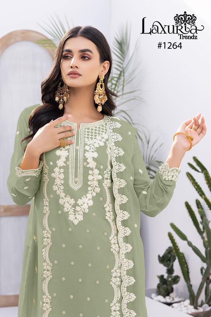 Laxuria Trendz D No 1264 Georgette Beautiful Embroi Pret Collection