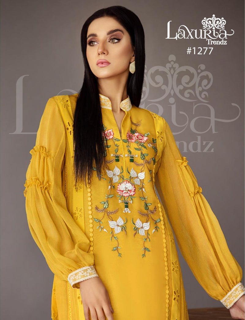 Laxuria Trendz D No 1277 Fox Georgette With Fancy Embroidery Designer Pret Collection