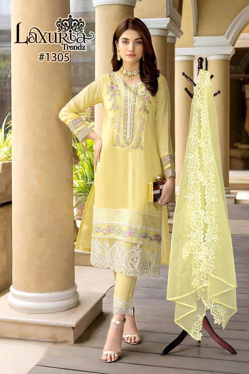 Laxuria Trendz D No 1305 Fox Georgette Looking Gorgeous Kurti Collection