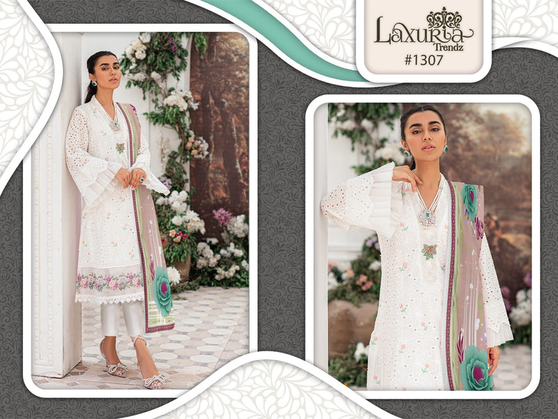 Laxuria Trendz D NO 1307 Georgette Heavy Embroidered Tunic With Handworked Designer Kurtis