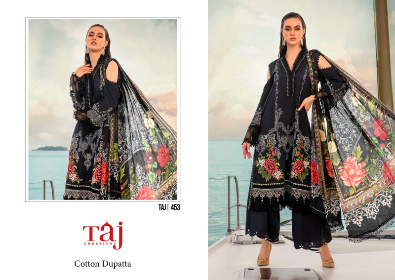 Taj Creation D No 452 & 453 Cotton Print With Fancy Patch Embroidery Salwar Kameez