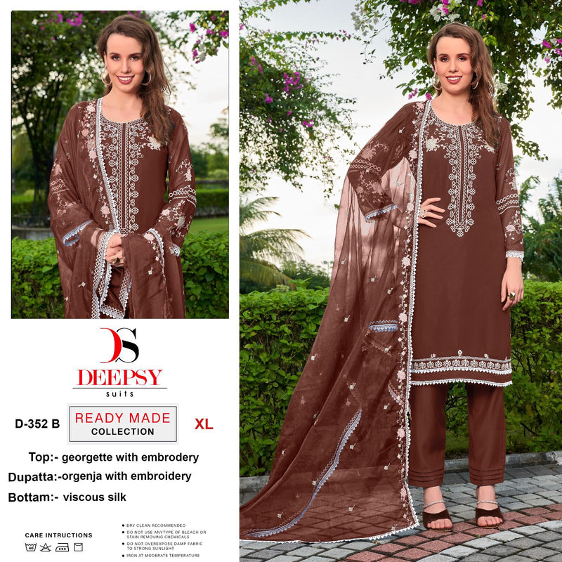 Deepsy Suits D No 352 Georgette With Embroidery designer Suit Collection