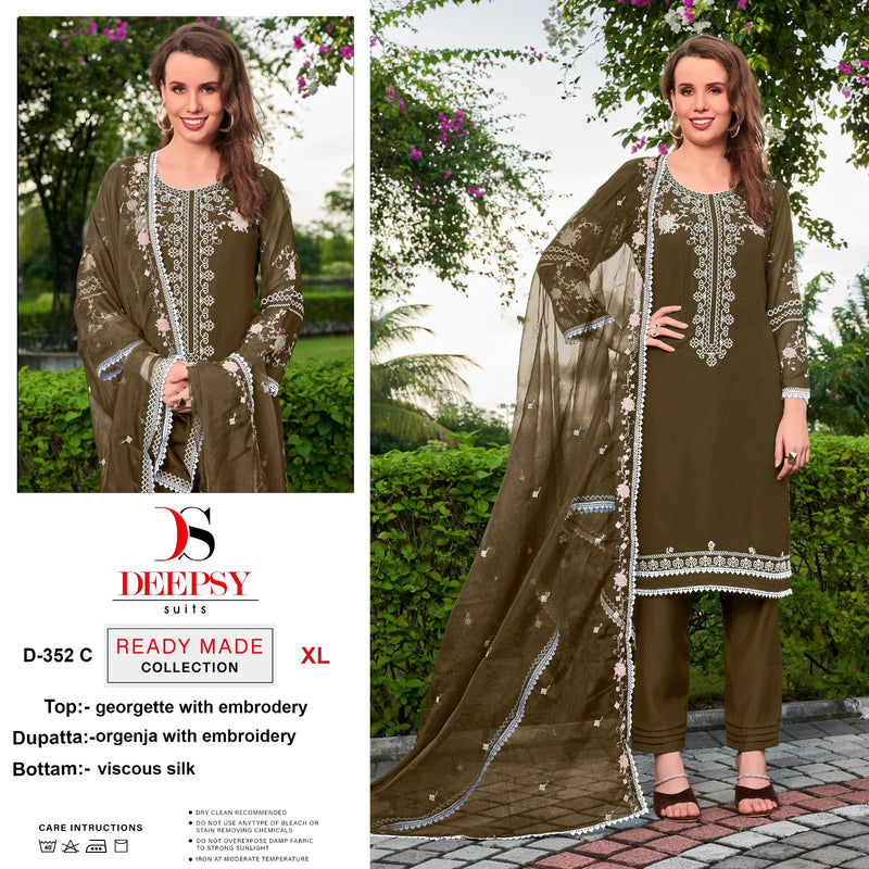 Deepsy Suits D No 352 Georgette With Embroidery designer Suit Collection