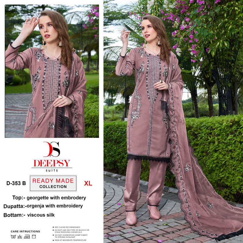 Deepsy Suits D No D 353 Georgette With Embroidery Work Readymade Suit Collection