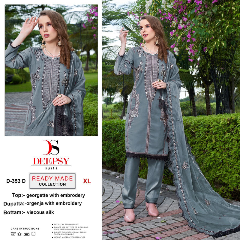 Deepsy Suits D No D 353 Georgette With Embroidery Work Readymade Suit Collection