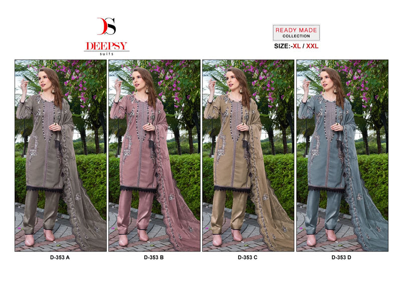 Deepsy Suits D No D 353 Georgette With Embroidery Work Readymade Suit Collection