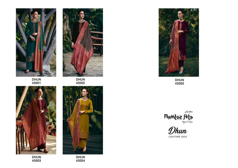 Mumtaz Arts Dhun Velvet With Heavy Embroidery Work Winter Wear Suit Collection