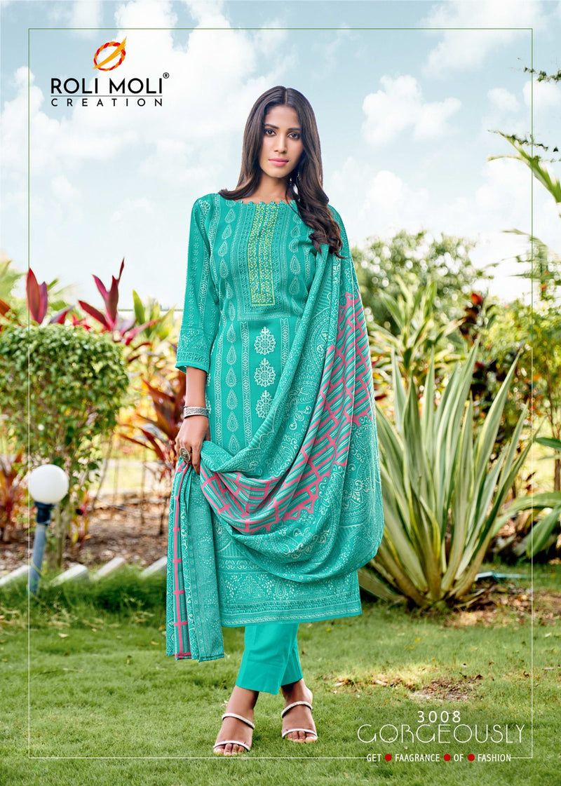 Roli Moli Creation Dilara Pashmina With Swarovski Diamond Work Suit Collection