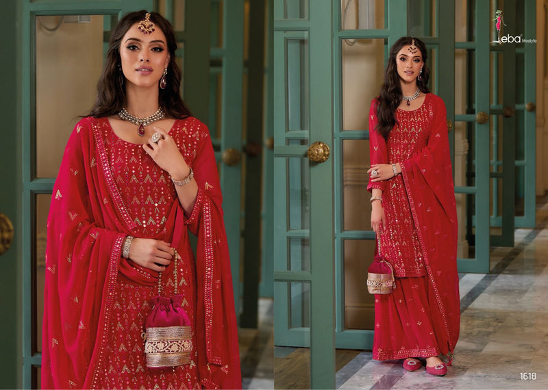 Eba Lifestyle Dillagi Georgette With Heavy Embroidery Work Designer Suit Collection