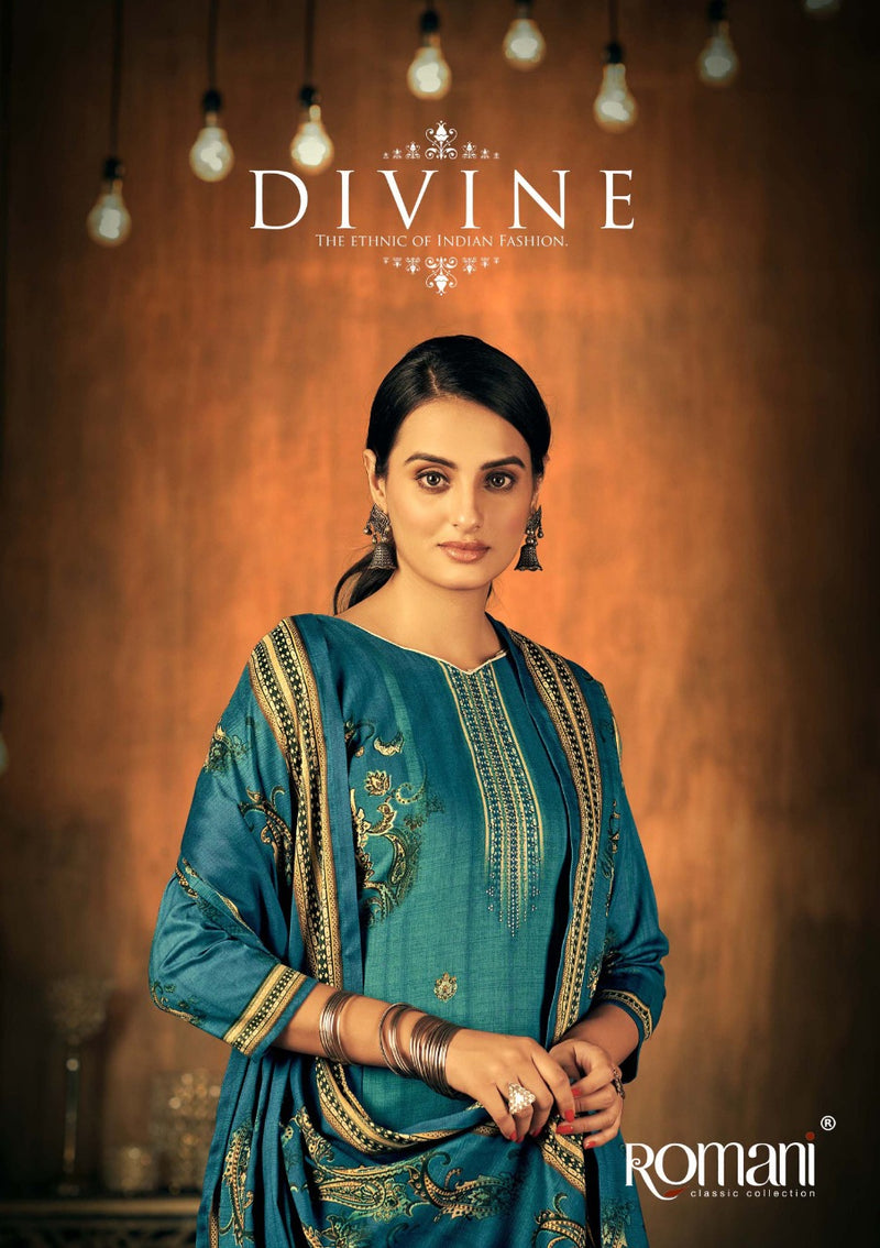 Romani Divine Pashmina With Swarovski Works Winter Salwar Suit Collection