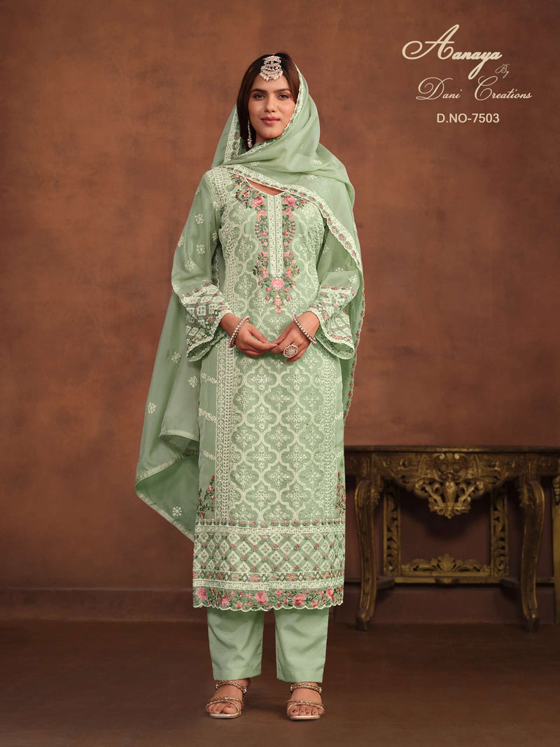 Dani Creation Aanaya Vol 175 Organza Casual Wear Suit