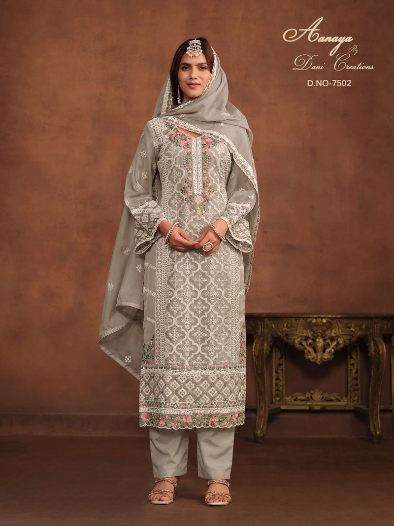 Dani Creation Aanaya Vol 175 Organza Casual Wear Suit