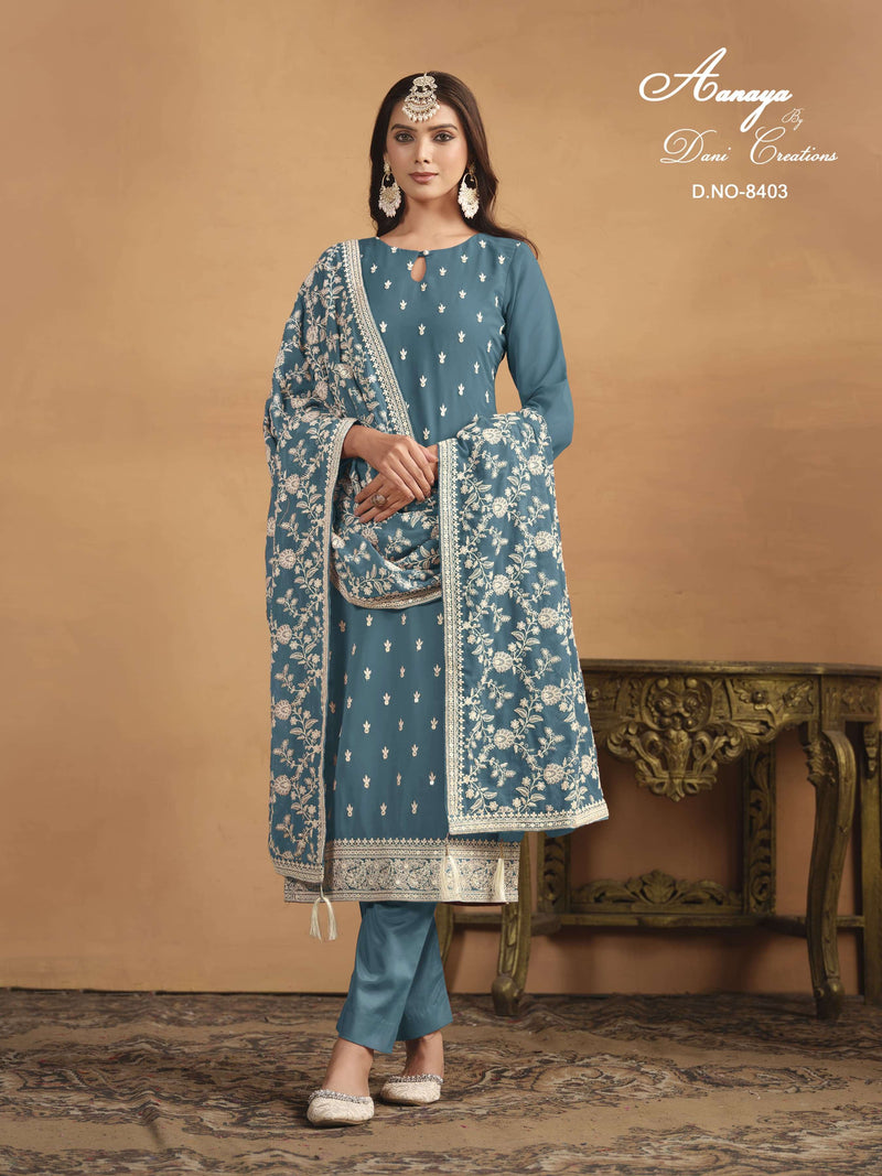 Dani Creation Aanaya Vol 184 Fox Georgette Designer Party Wear Salwar Suit
