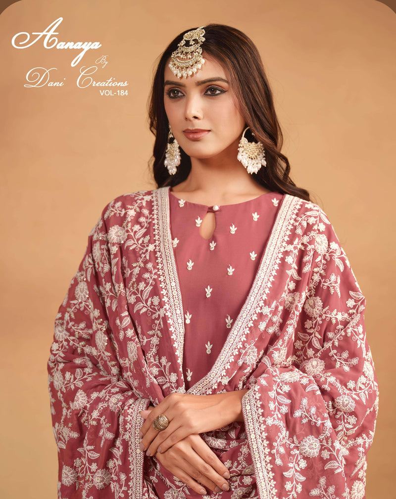 Dani Creation Aanaya Vol 184 Fox Georgette Designer Party Wear Salwar Suit