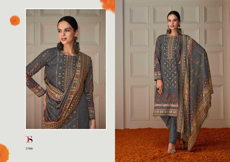 Deepsy Suit Bin Saeed Vol 6 Pure Cotton With Heavy Self Embroidered Work Salwar Suit