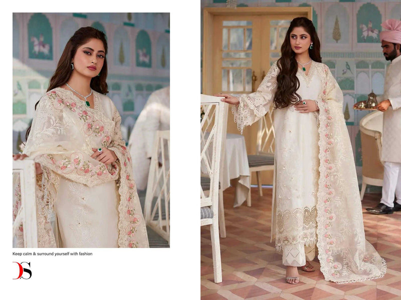Deepsy Suit Maria B Embroidered Lawn Vol 24 Pure Cotton Heavy Embroidered Salwar Kameez