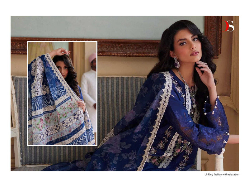Deepsy Suit Maria B Embroidered Lawn Vol 24 Pure Cotton Heavy Embroidered Salwar Kameez