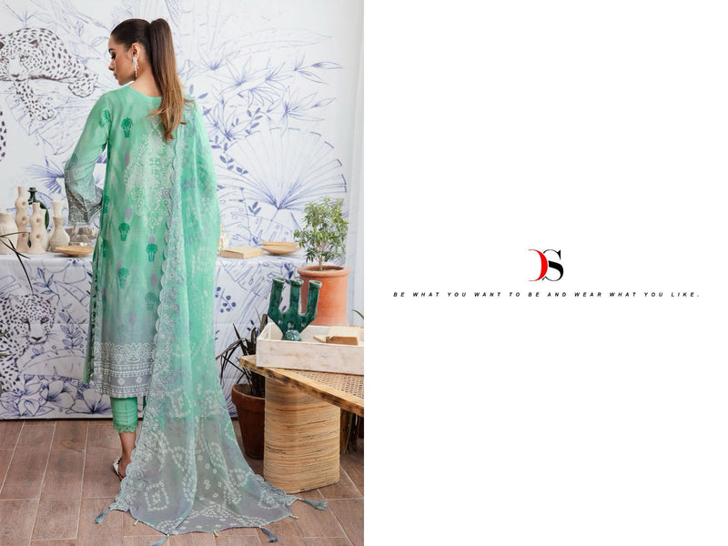 Deepsy Suit Nureh Gardenia 24 Pure Cotton Heavy Embroidery Work Salwar Suit