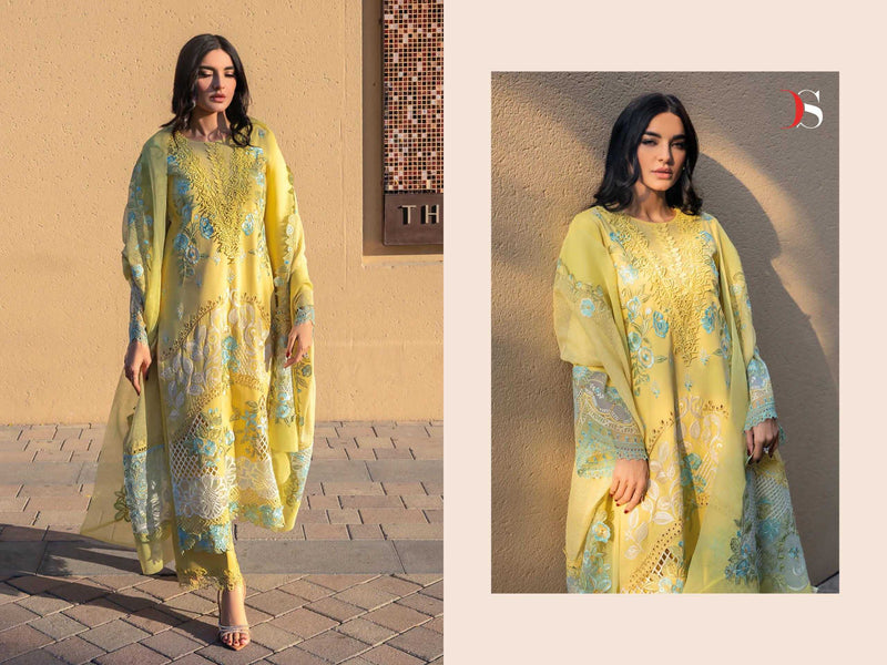 Deepsy Suit Rangrasiya Premium Lawn 24 Pure Cotton Heavy Embroidered Work Salwar Suit