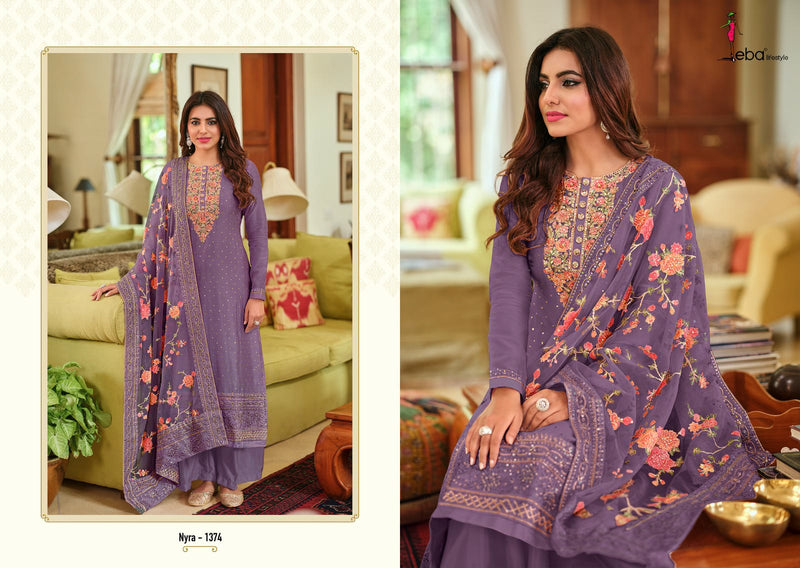 Eba Lifestyle Nyra Vol 3 Hit List Viscose Silk With Heavy Embroidery Designer Suits