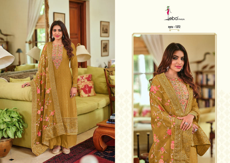 Eba Lifestyle Nyra Vol 3 Hit List Viscose Silk With Heavy Embroidery Designer Suits