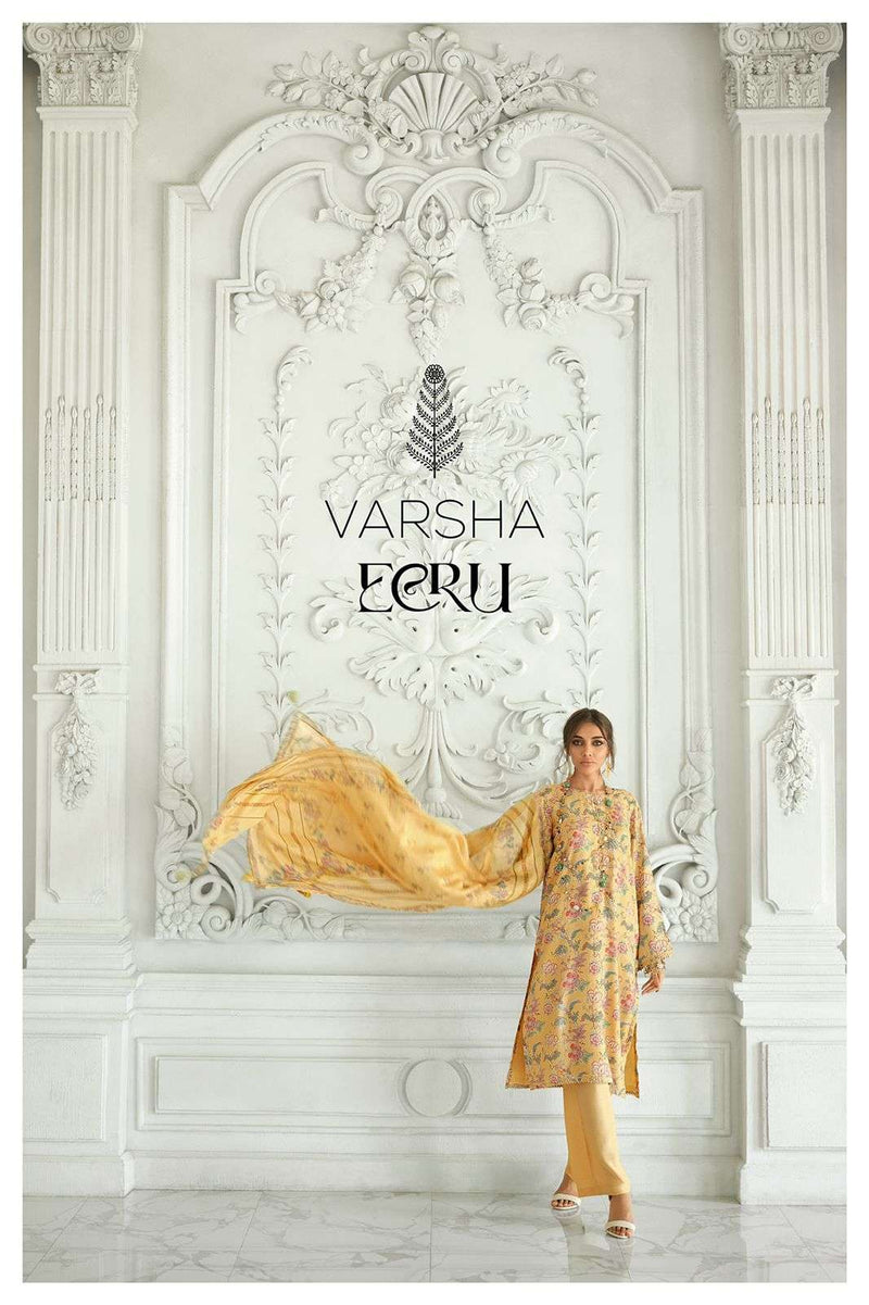 Varsha Ecru Pashmina Digitally Printed Exclusive Designer Suit Collection