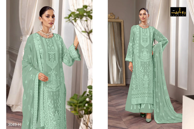 Rawayat Fashion Emaan Adeel Vol 14 Fox Georgette Beautiful Embroidery Designer Suits