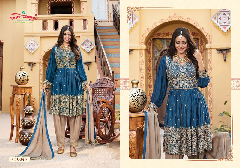 Your Choice Emaar Chinon With Beautiful Designer Ready Made Kurti Combo Set