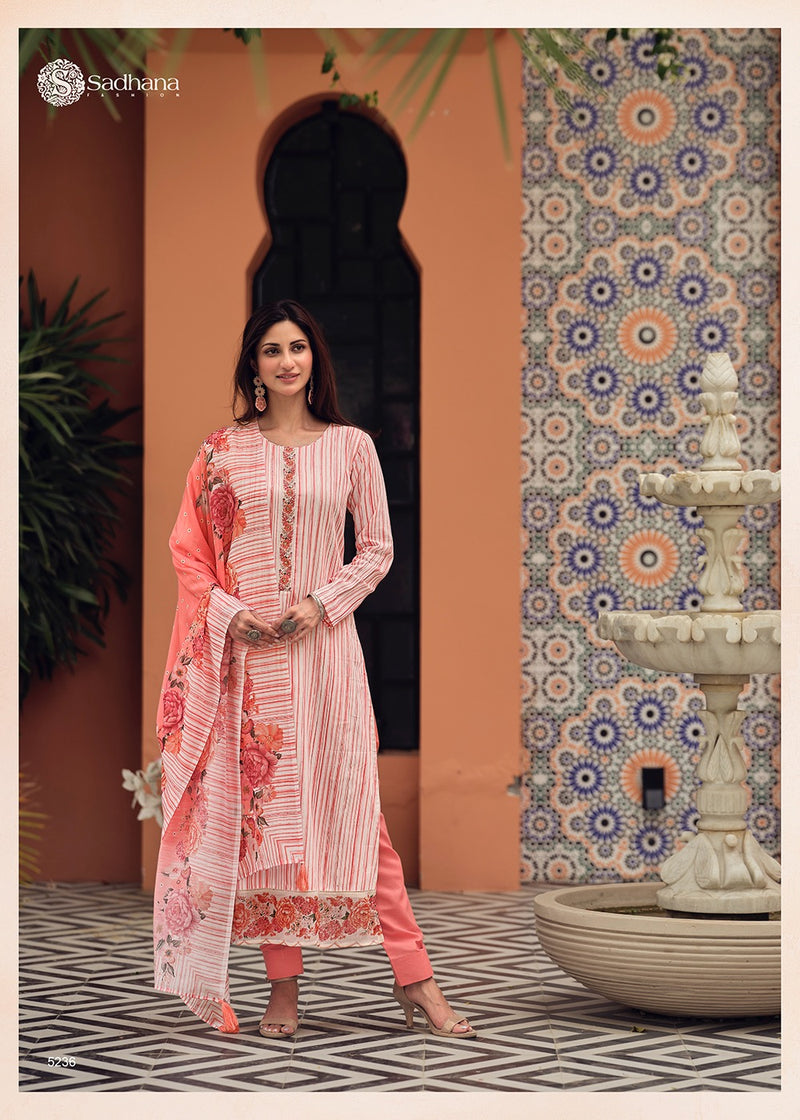 Sadhana Fashion Emaar Jam Silk Fancy Digital Print With Hand Work Designer Suits