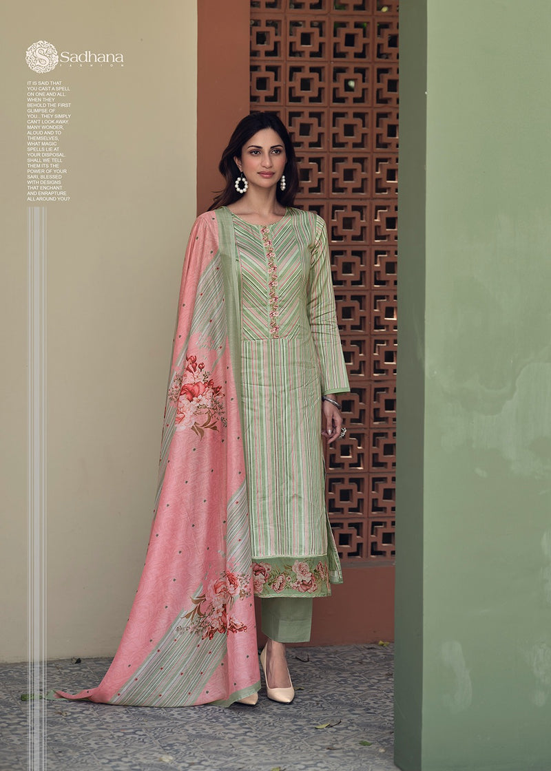 Sadhana Fashion Emaar Jam Silk Fancy Digital Print With Hand Work Designer Suits