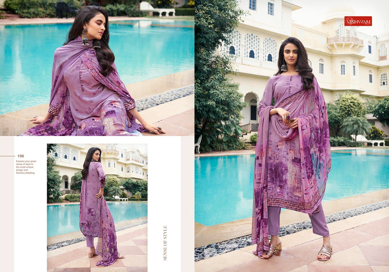 Vishwam Fabrics Espresso Crepe Printed Dress Suit Collection
