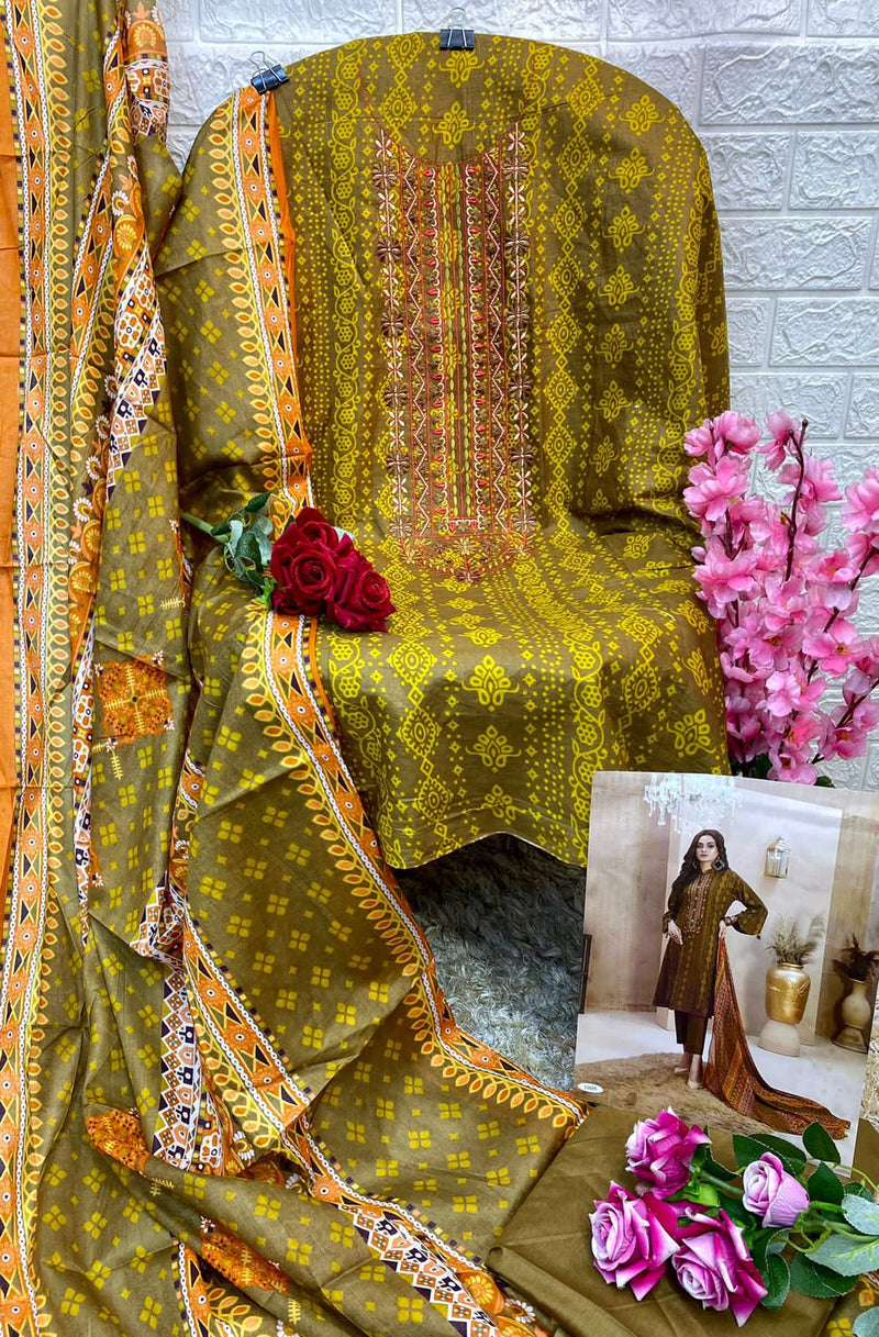 Hala Ezra Vol 1 Cambric Cotton Heavy Self Embroidery Work Fancy Salwar Kameez