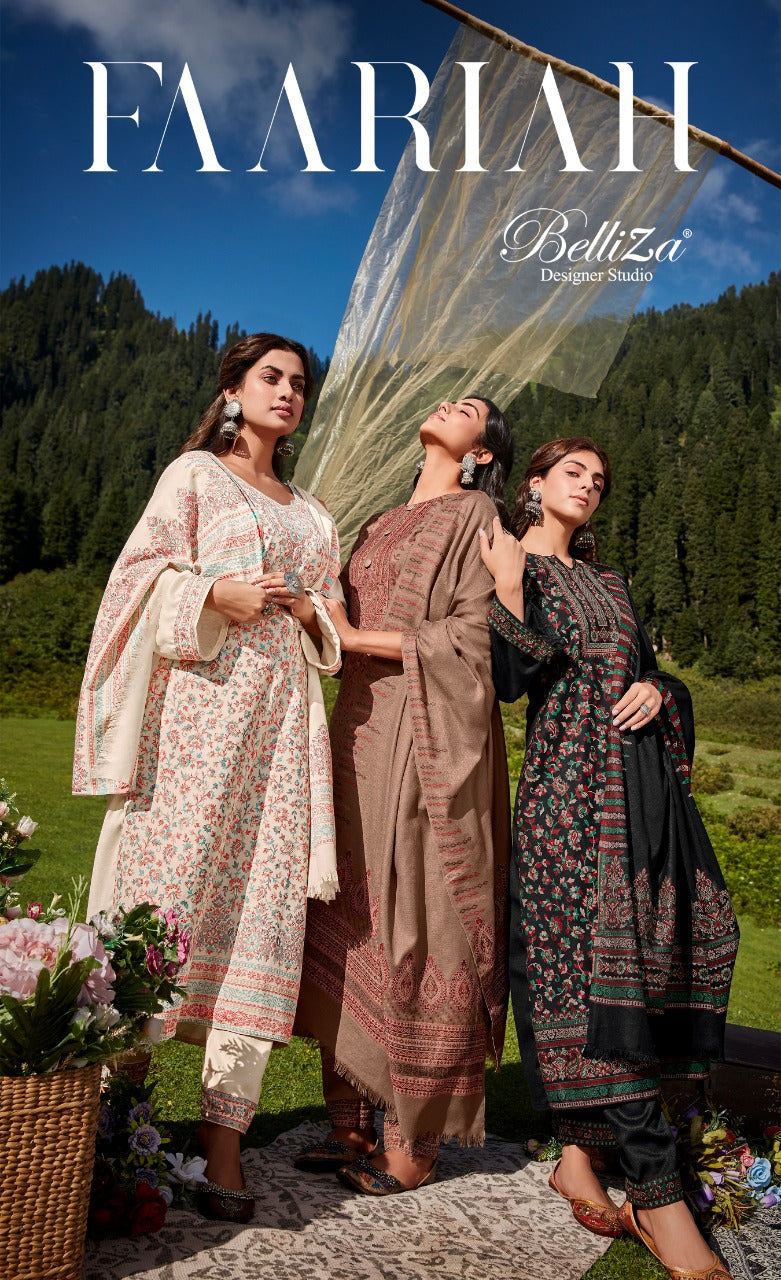 Belliza Designer Studio Faariah Pashmina Jacquard Winter Wear Suit Collection