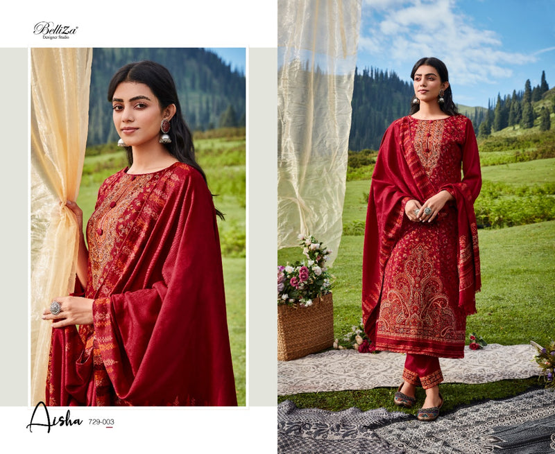 Belliza Designer Studio Faariah Pashmina Jacquard Winter Wear Suit Collection