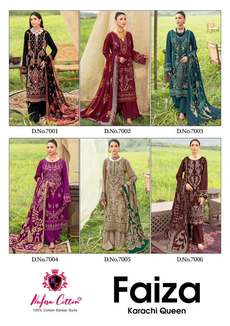Nafisa Cotton Faiza Karachi Queen Vol 7 Printed Karachi Cotton Suits