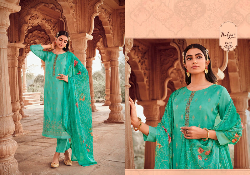 Nitya Falak Jacquard Fancy Designer Treditional Wear Suit Collection